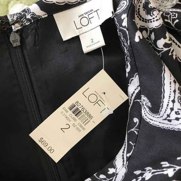 NWT ANNE TAYLOR LOFT paisley skirt. - Picture 2 of 2